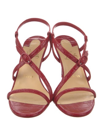Christian Louboutin Crocodile Slingback Sandals