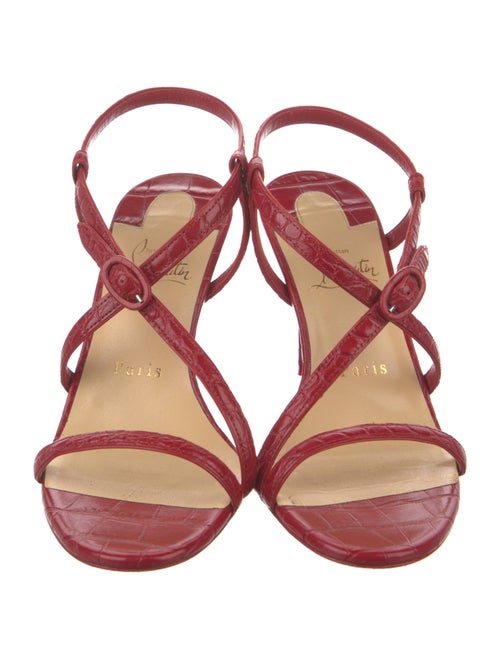 Christian Louboutin Crocodile Slingback Sandals