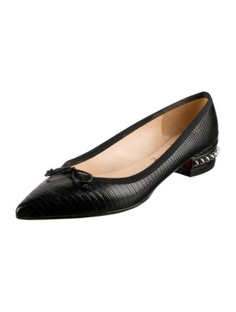 Christian Louboutin Hall Embossed Leather Ballet Flats
