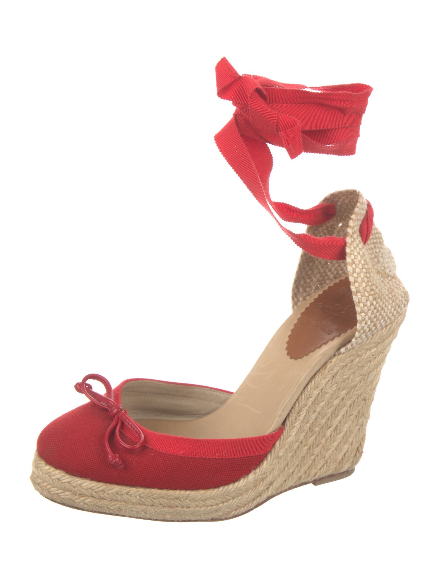 Christian Louboutin Canvas D'Orsay Pumps