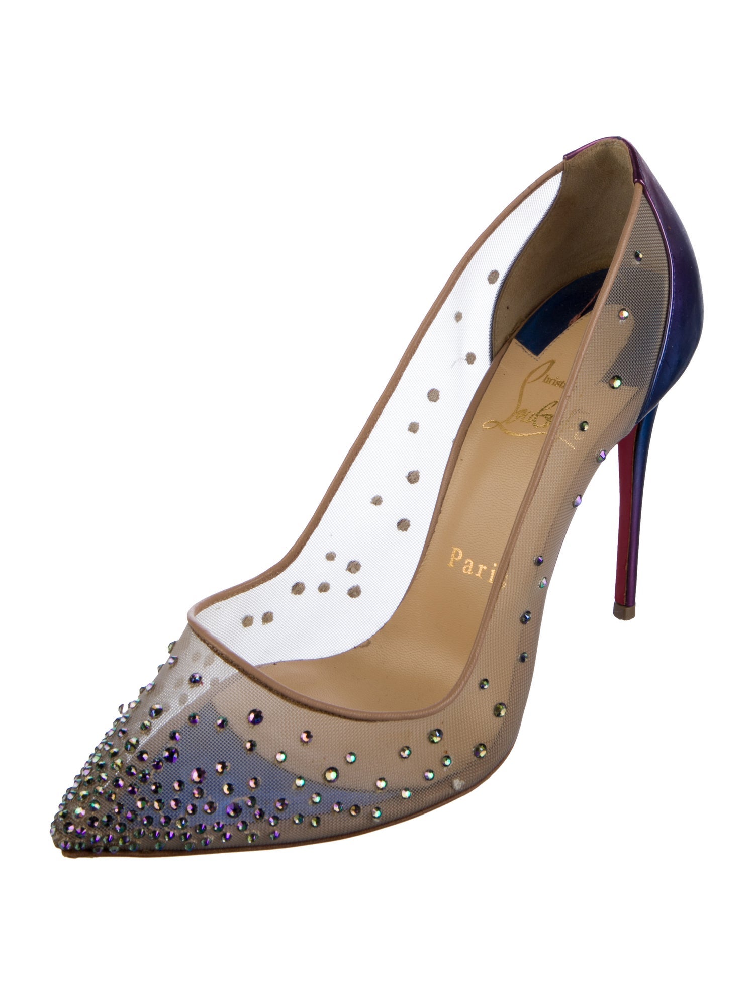 Christian Louboutin Mesh Printed Pumps