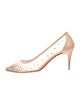 Christian Louboutin Mesh Crystal Embellishments Pumps