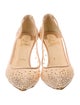 Christian Louboutin Mesh Crystal Embellishments Pumps
