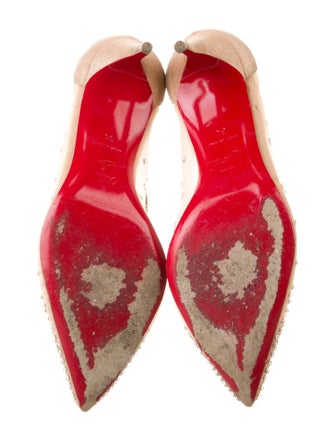 Christian Louboutin Mesh Crystal Embellishments Pumps