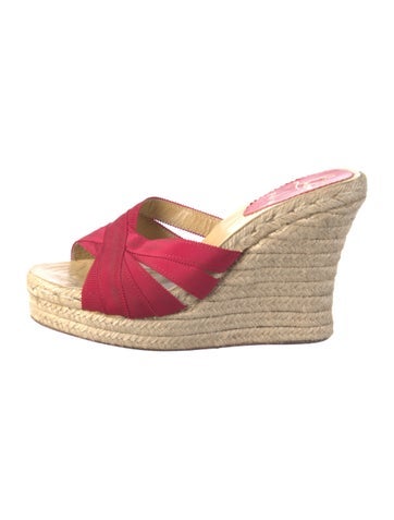 Christian Louboutin Sandals Colorblock Pattern Espadrilles IT 38 | 8