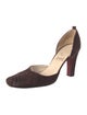 Christian Louboutin Suede D'Orsay Pumps