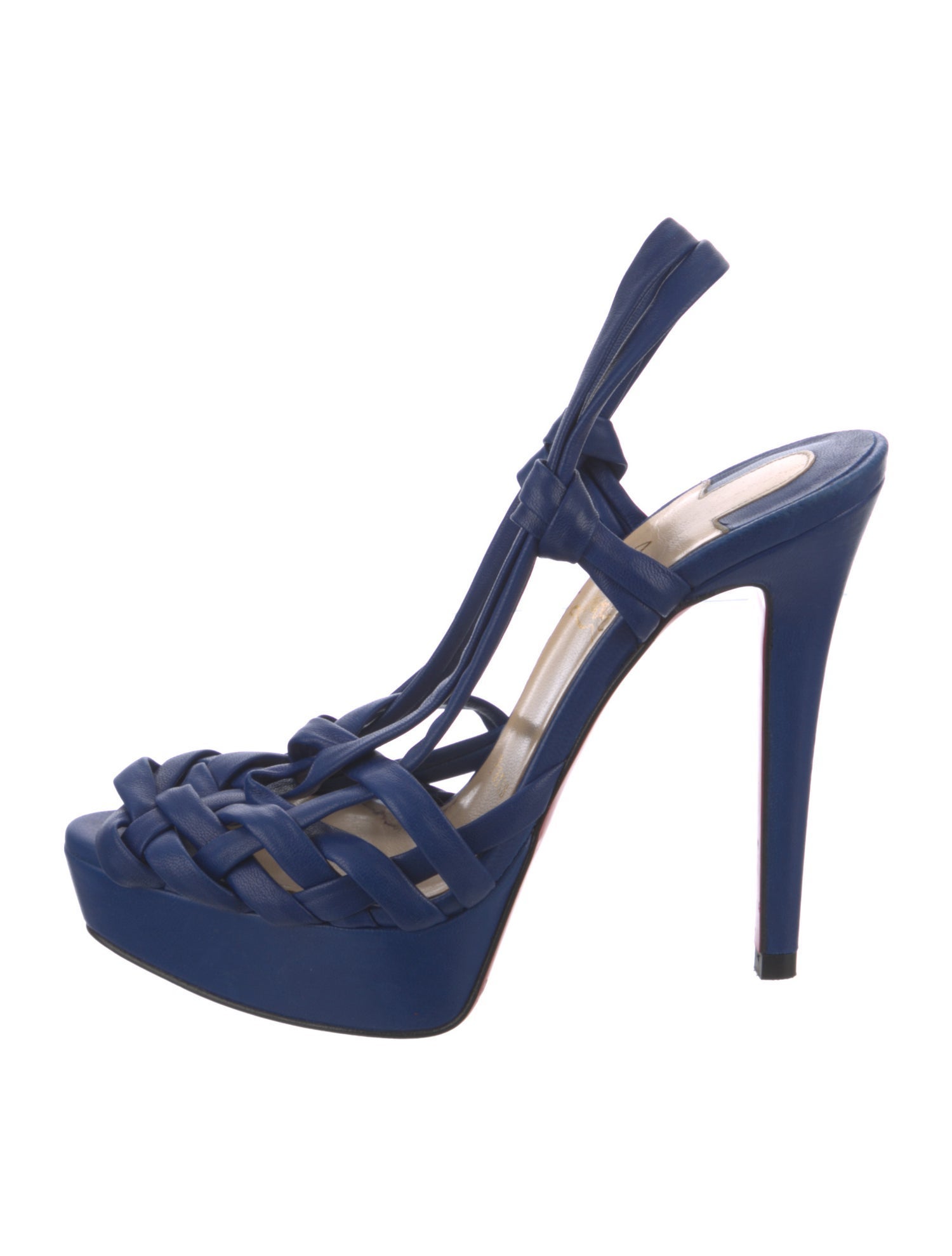 Christian Louboutin Leather Slingback Sandals