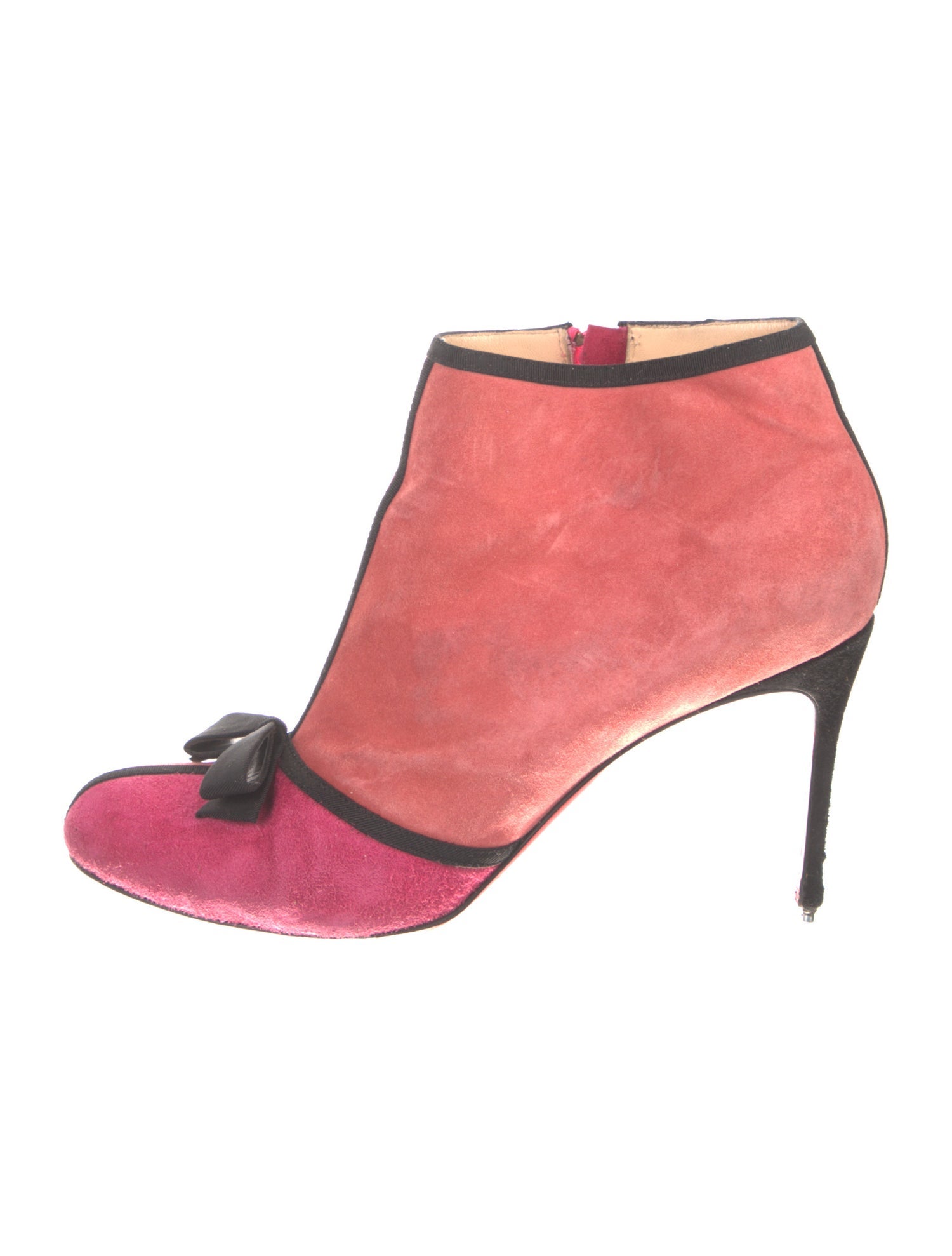 Christian Louboutin Suede Colorblock Pattern Boots