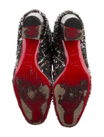 Christian Louboutin Sequins Combat Boots