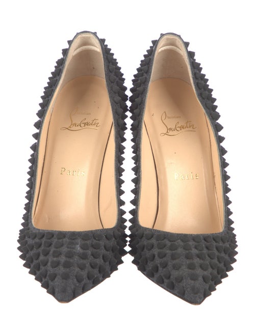 Christian Louboutin Spike Accents Wool Pumps