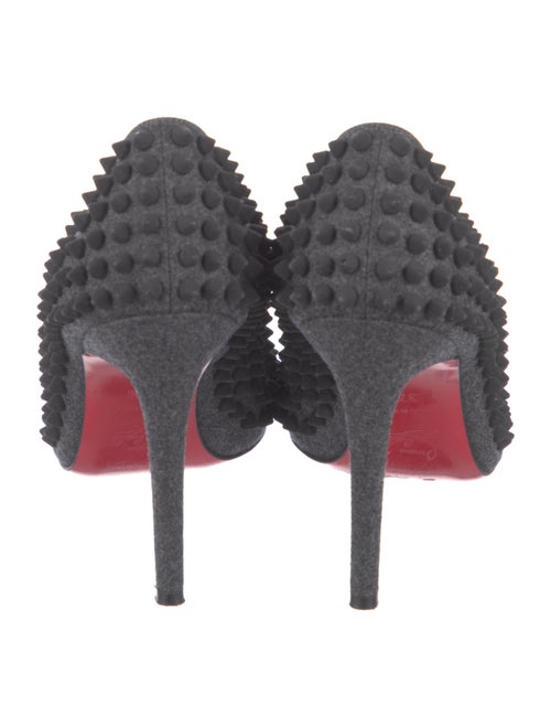Christian Louboutin Spike Accents Wool Pumps