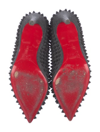 Christian Louboutin Spike Accents Wool Pumps