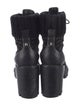 Christian Louboutin Spike Accents Suede Combat Boots