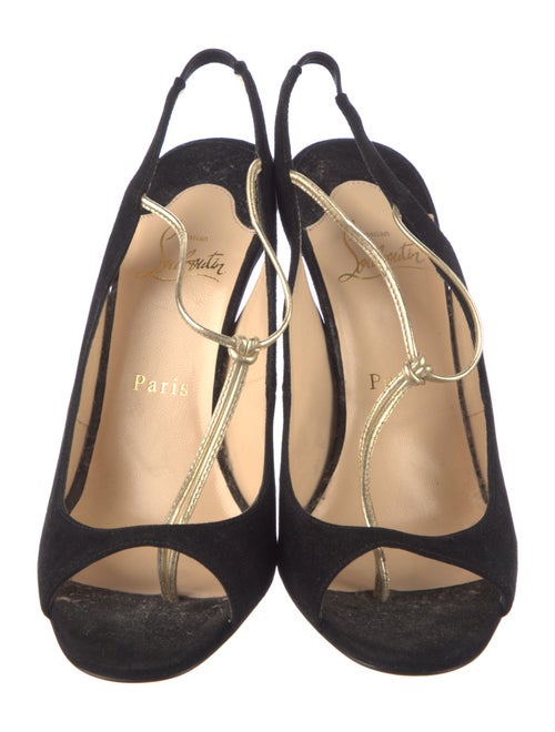 Christian Louboutin Suede Slingback Sandals