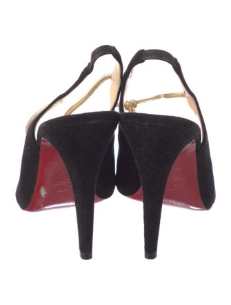 Christian Louboutin Suede Slingback Sandals
