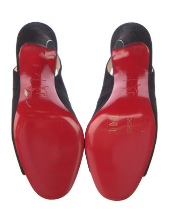 Christian Louboutin Suede Slingback Sandals