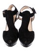Christian Louboutin Suede T-Strap Pumps