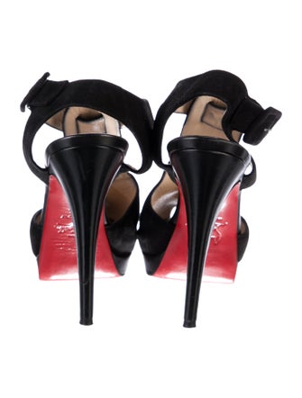 Christian Louboutin Suede T-Strap Pumps