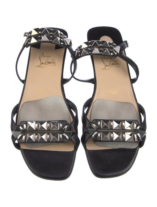 Christian Louboutin Rockstud Accents Leather Sandals