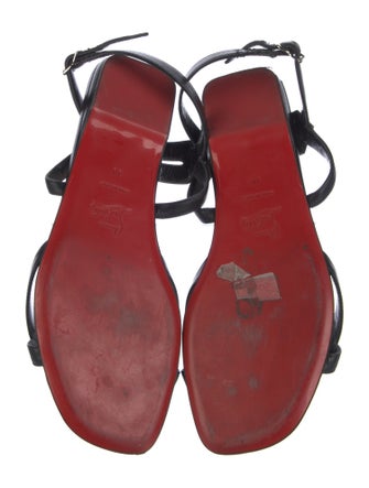 Christian Louboutin Rockstud Accents Leather Sandals