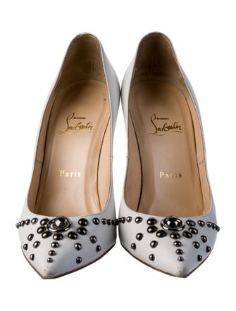 Christian Louboutin Leather Studded Accents Pumps