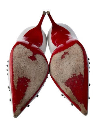 Christian Louboutin Leather Studded Accents Pumps