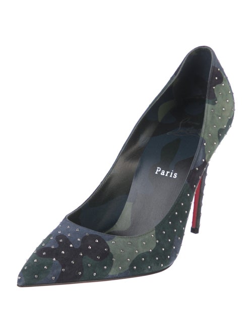 Christian Louboutin Suede Camouflage Print Pumps