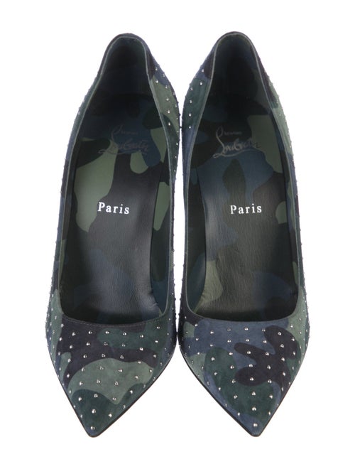 Christian Louboutin Suede Camouflage Print Pumps
