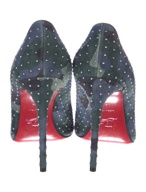 Christian Louboutin Suede Camouflage Print Pumps