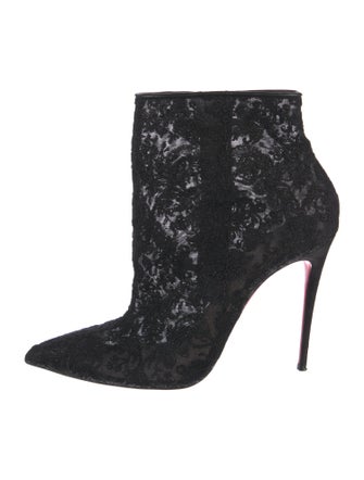 Christian Louboutin Lace Lace Pattern Boots