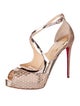 Christian Louboutin Mesh Mesh Accents T-Strap Pumps