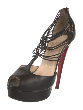 Christian Louboutin Leather T-Strap Pumps
