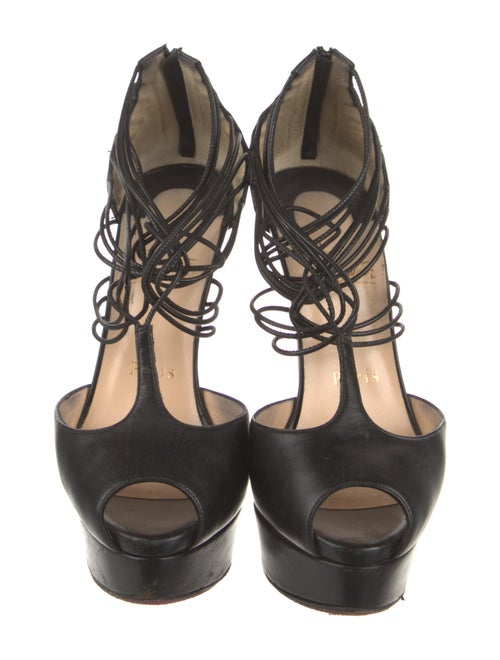 Christian Louboutin Leather T-Strap Pumps