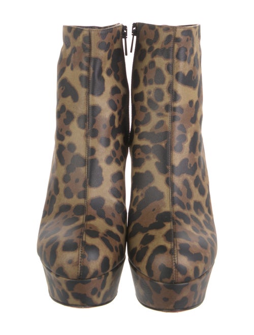 Christian Louboutin Leather Animal Print Boots