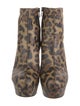 Christian Louboutin Leather Animal Print Boots