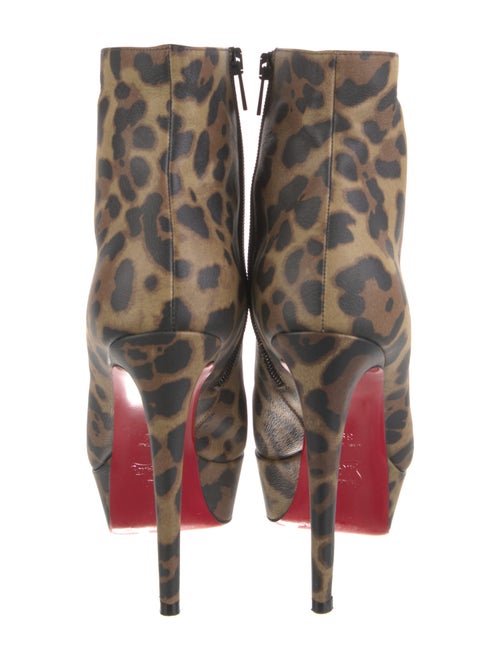Christian Louboutin Leather Animal Print Boots