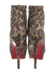 Christian Louboutin Leather Animal Print Boots