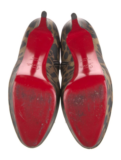 Christian Louboutin Leather Animal Print Boots