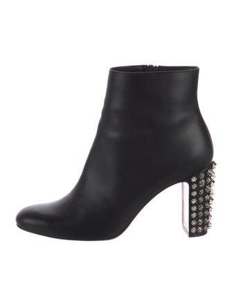 Christian Louboutin Spike Accents Leather Boots