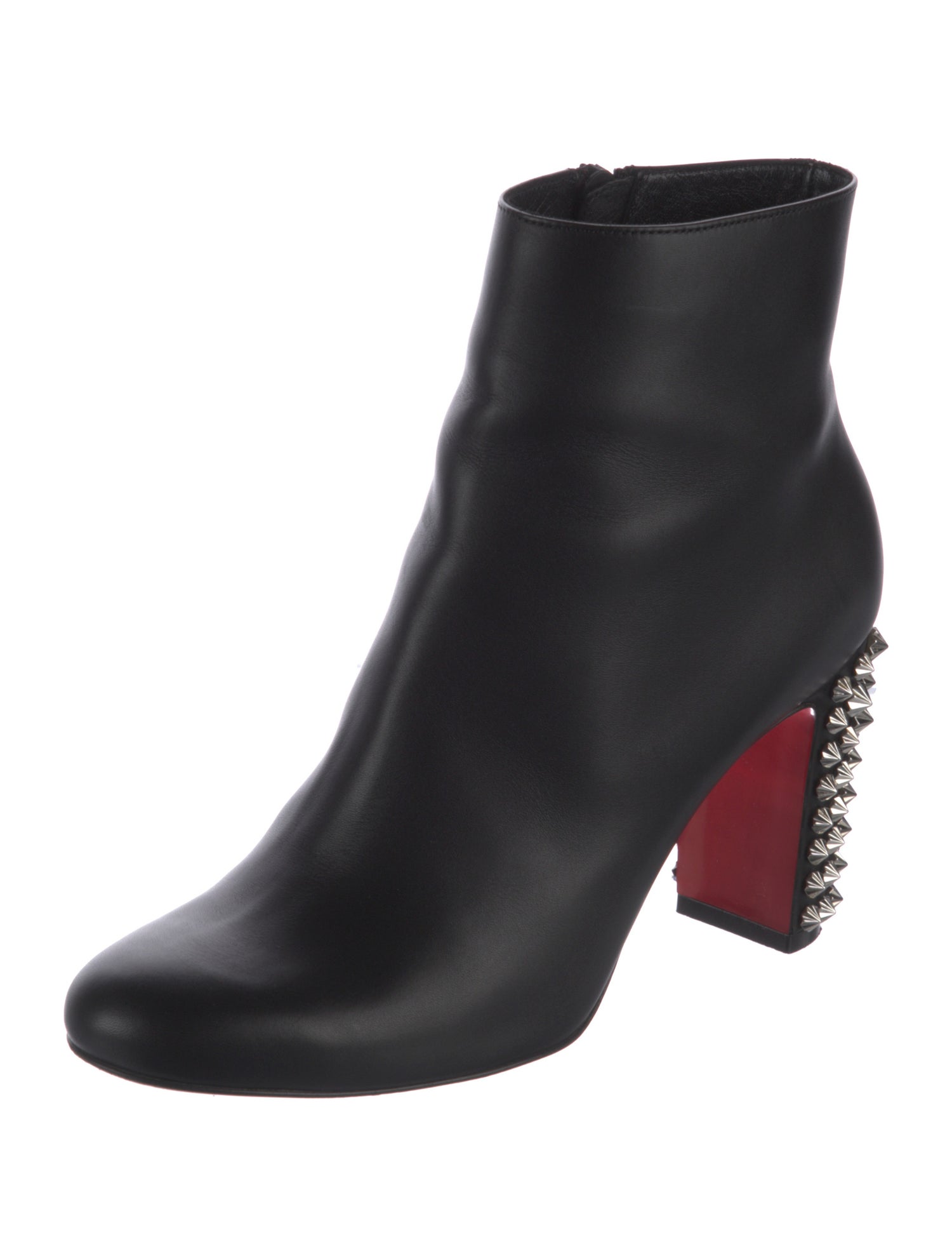 Christian Louboutin Spike Accents Leather Boots