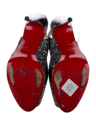 Christian Louboutin Glitter Slingback Sandals