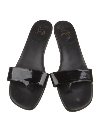 Christian Louboutin Patent Leather Slides