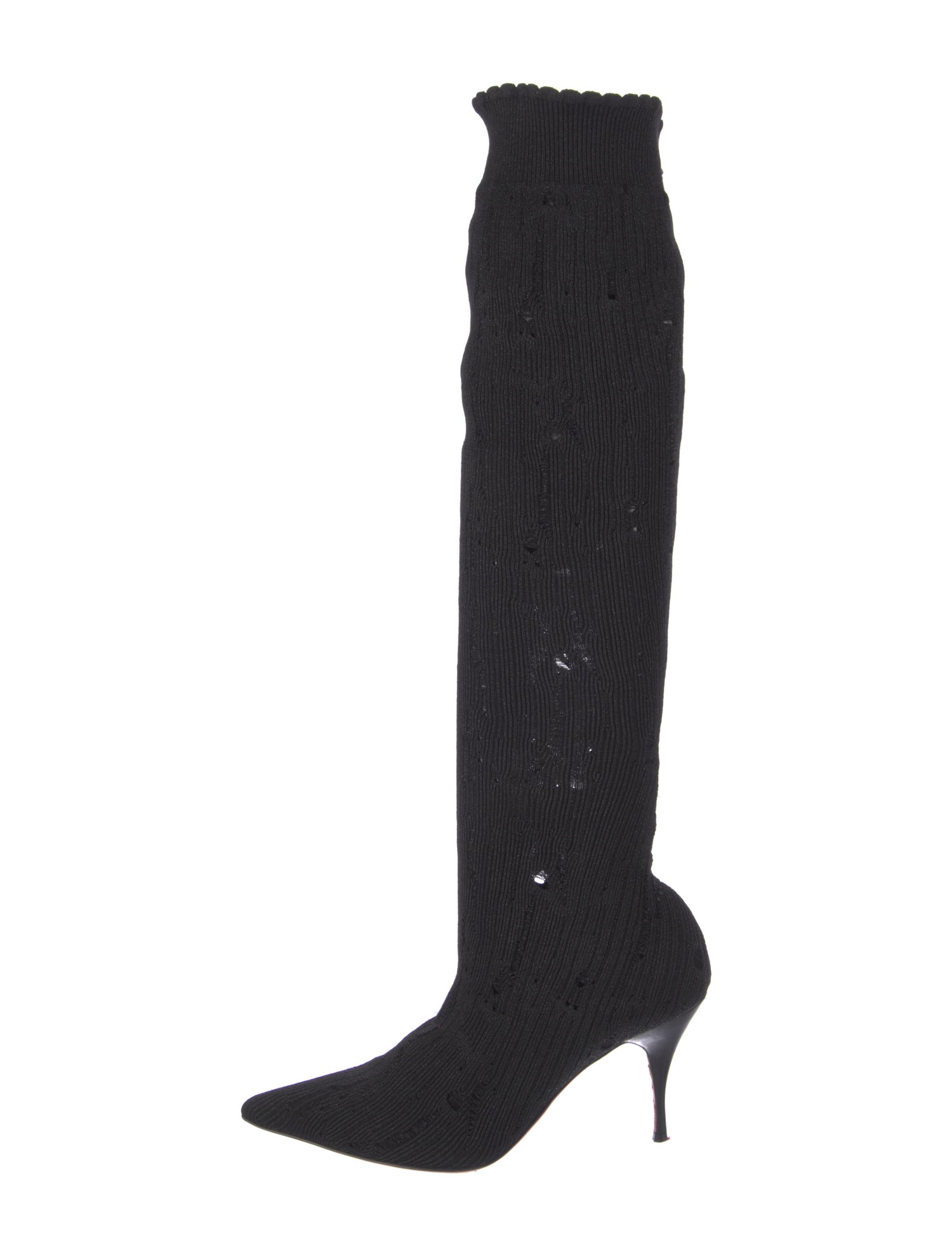 Christian Louboutin Glitter Accents Sock Boots