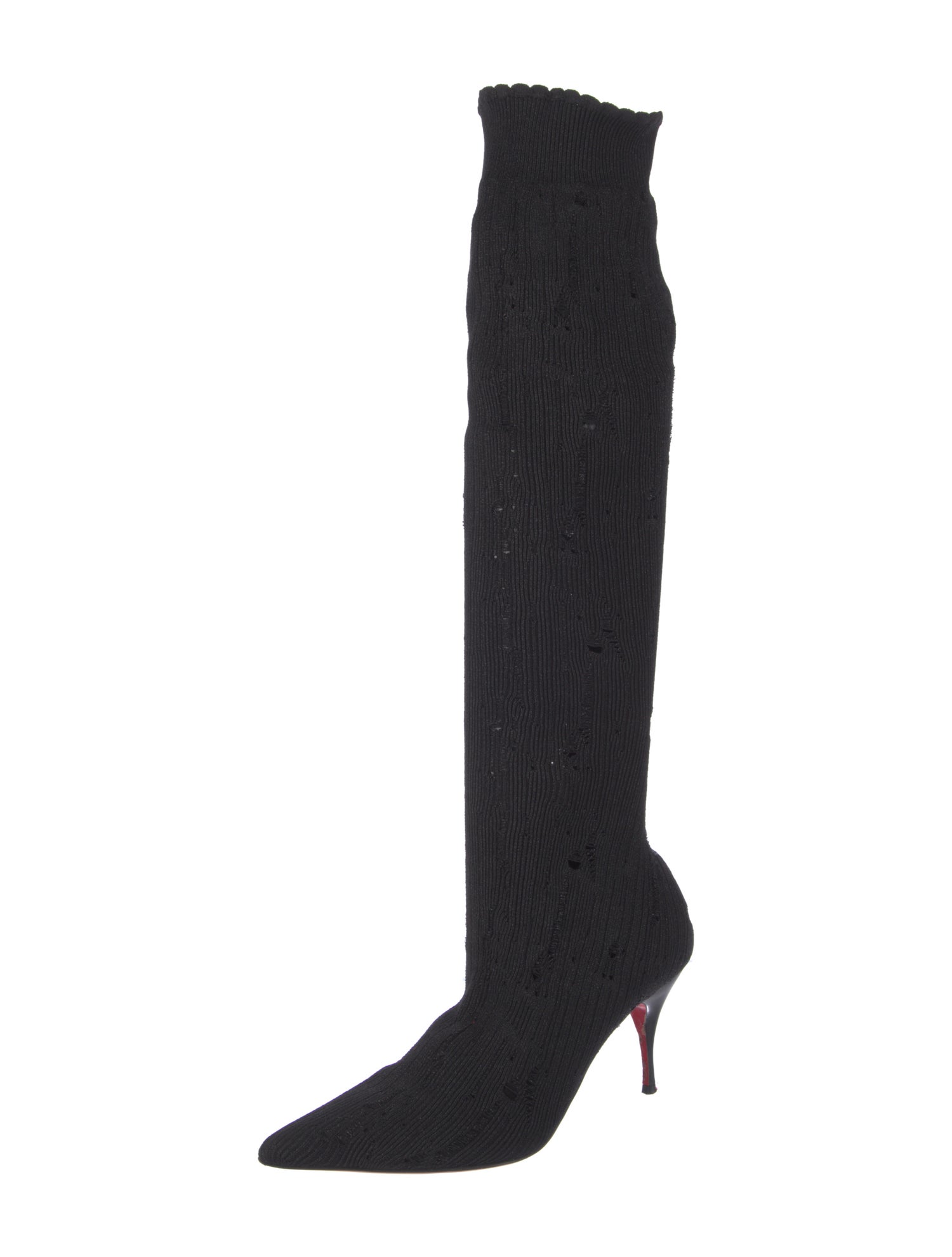 Christian Louboutin Glitter Accents Sock Boots