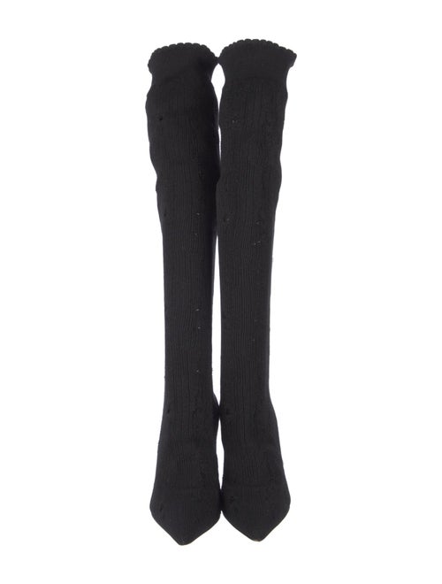 Christian Louboutin Glitter Accents Sock Boots