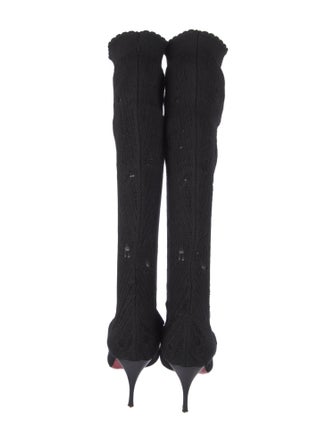 Christian Louboutin Glitter Accents Sock Boots