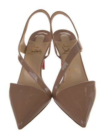Christian Louboutin Patent Leather Slingback Pumps