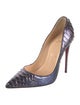 Christian Louboutin Python Animal Print Pumps