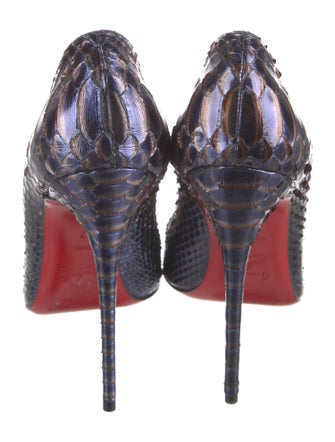 Christian Louboutin Python Animal Print Pumps
