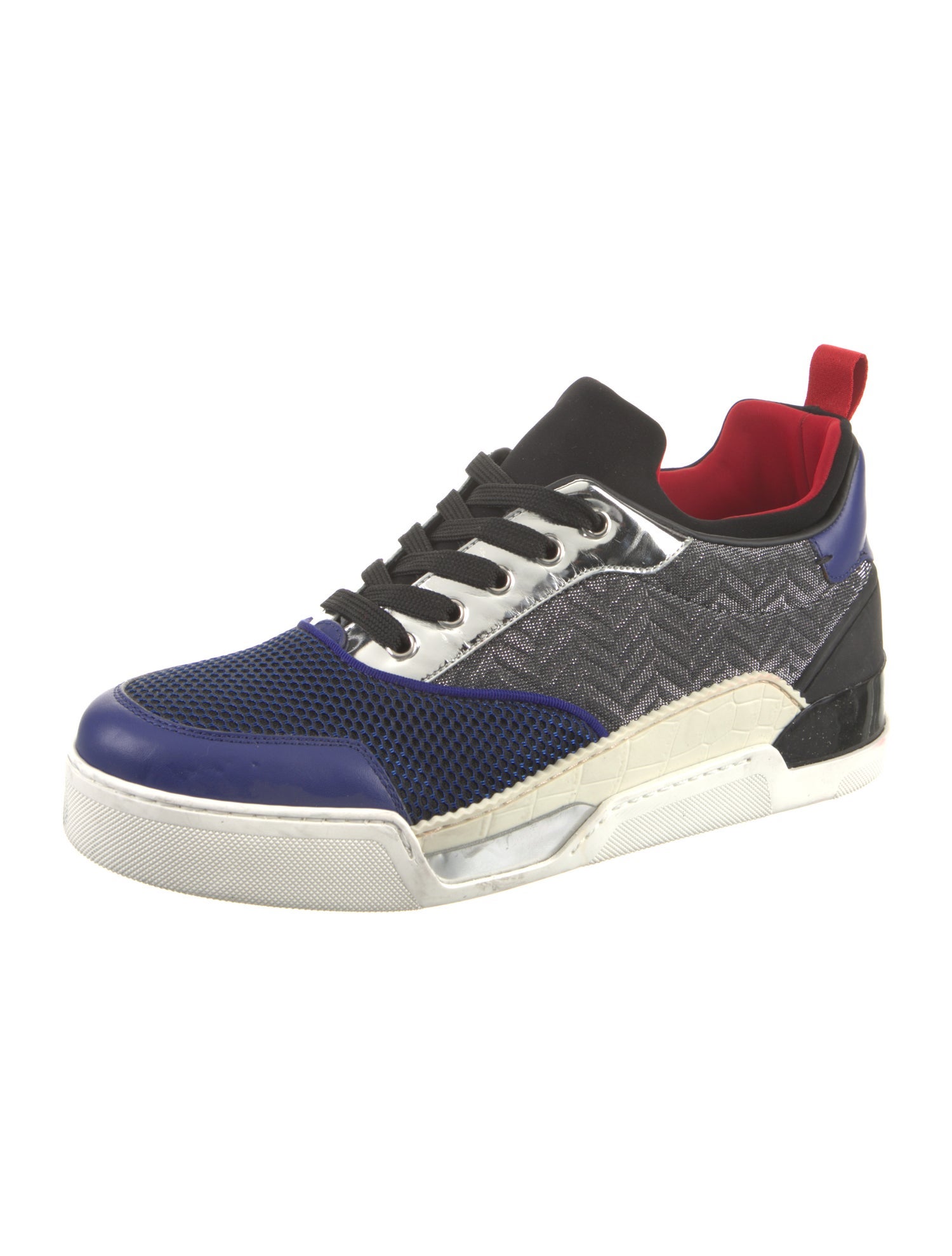 Christian Louboutin Colorblock Pattern Sneakers